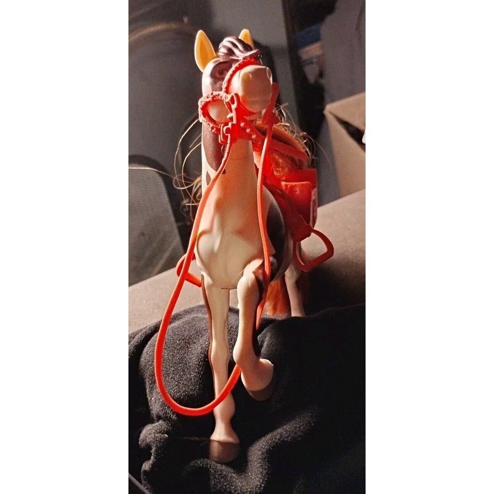 Dreamworks Spirit Horse Boomerang Toy Wht Brown Pink Saddle Bridle US Paint 6.5" - Picture 3 of 5
